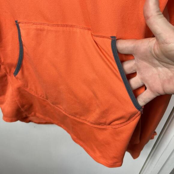 Nike running orange dri-fit kangaroo pocket athletic top. Sz S - Picture 6 of 10